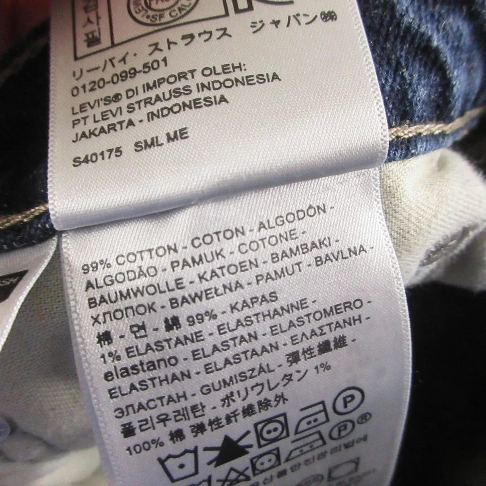 Levis 511 Jeans Mens 32x32 Blue Slim Straight Dark Wash Stretch Denim Workwear